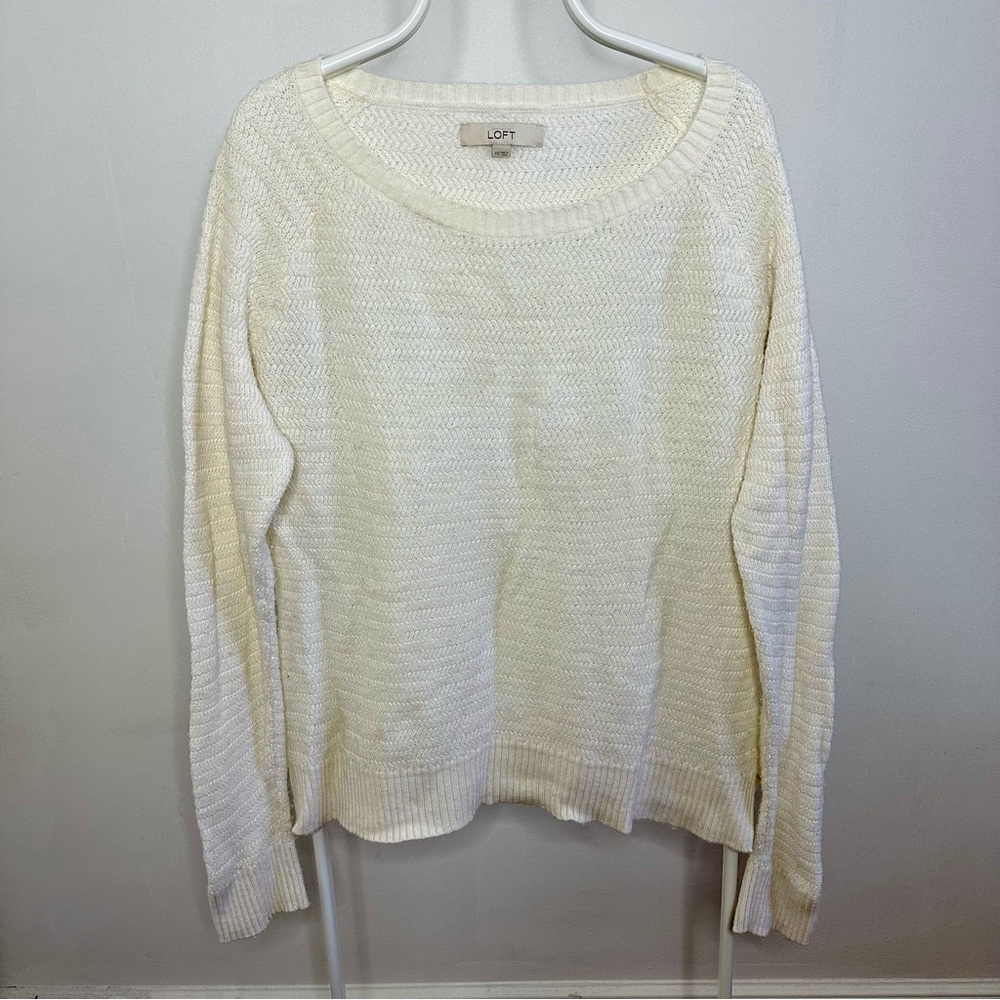 Loft Cream Knit Sweater